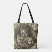 Tote Bag forêt vintage de renard (Dos)