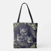 Tote Bag forêt vintage de renard (Dos)