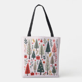 Tote Bag Forêt Whimsical d'arbres de Noël (Dos)
