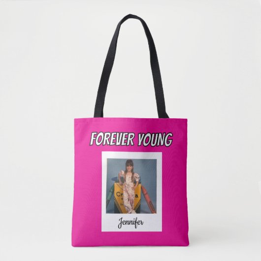 Tote Bag Forever Young Photo Vintage (Devant)