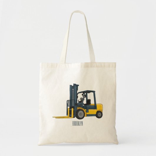 Tote Bag Forklift cartoon illustration (Devant)