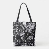 Tote Bag Formation de glace Abstraite noire et blanche (Dos)
