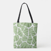 Tote Bag Forme Abstraite verte et blanche (Dos)