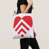 Tote Bag Forme cardiaque (De près)