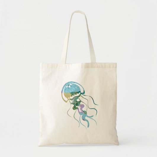 Tote Bag Forme colorée de méduse (Devant)