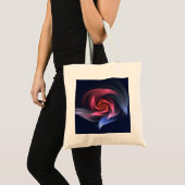 Tote Bag Forme De Vortex Abstrait Rouge Et Bleu (Devant (produit))