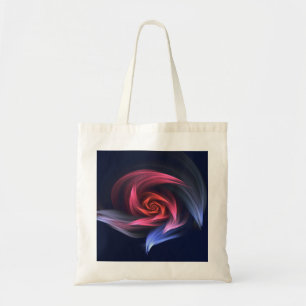 Tote Bag Forme De Vortex Abstrait Rouge Et Bleu