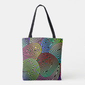 Tote Bag formes abstraites asymétriques colorées (Dos)