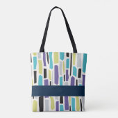 Tote Bag Formes Abstraites Motif transparent avec votre nom (Dos)