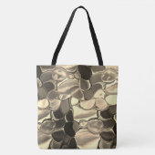 Tote Bag Formes arrondies couleur bronze, or clair, brillan (Devant)