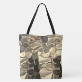 Tote Bag Formes arrondies couleur bronze, or clair, brillan (Dos)