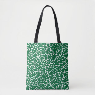Tote Bag Formes biologiques Abstrait 240822 - Green Forêt