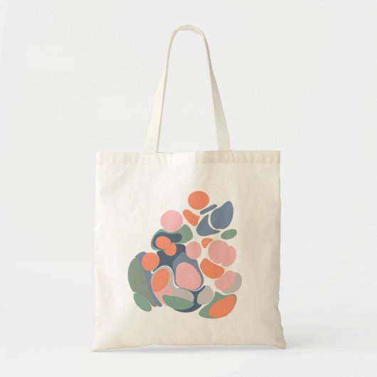 Tote Bag Formes biologiques Abstraites modernes Art en coul (Devant)