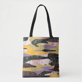 Tote Bag Formes Camo : Vivid Collage Montage.