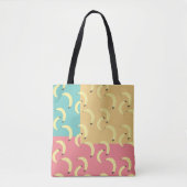 Tote Bag Formes colorées de bananes rétro (Devant)