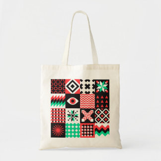 Tote Bag Formes de bloc vintage Arrière - plan Abstrait.