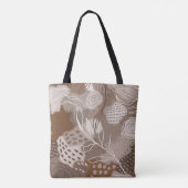 Tote Bag Formes de collage Brown au chocolat Abstrait (Dos)