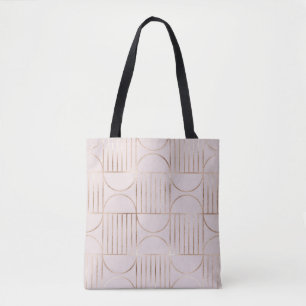 Tote Bag Formes d'or : motif moderne du milieu du siècle.