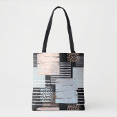Tote Bag Formes et bandes géométriques (Devant)