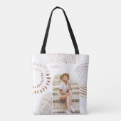 Tote Bag Formes et nom Boho avec Arche Photo (Dos)