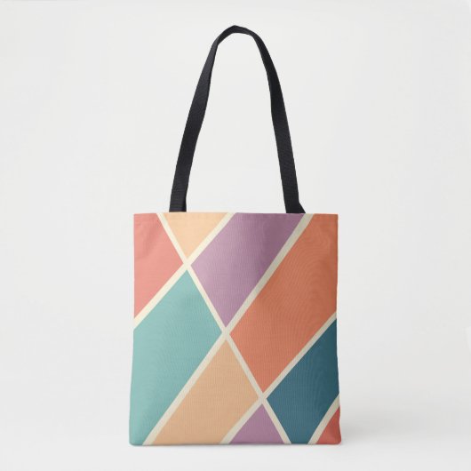 Tote Bag Formes géométriques abstraites colorées (Devant)