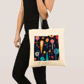 Tote Bag Formes géométriques et étoiles sur Arrière - plan  (Devant (produit))