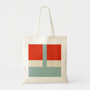 Tote Bag Formes géométriques Gris rouge Abstrait