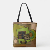 Tote Bag formes géométriques modernes Abstraites art (Dos)