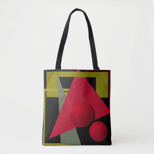 Tote Bag formes géométriques modernes Abstraites triangles (Devant)