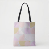 Tote Bag Formes géométriques modernes Motif en Hiver Pastel (Devant)