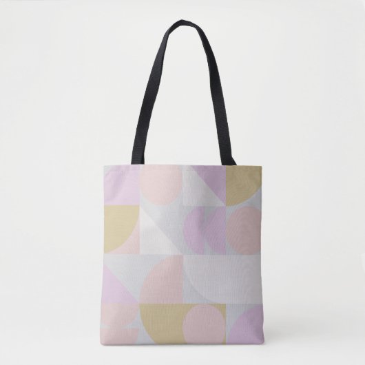 Tote Bag Formes géométriques modernes Motif en Hiver Pastel (Devant)
