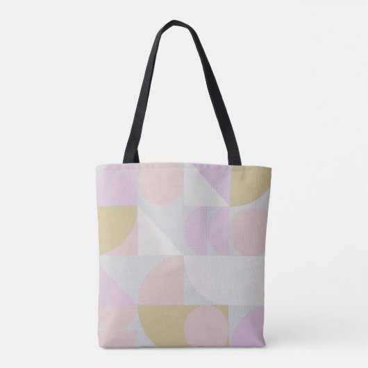 Tote Bag Formes géométriques modernes Motif en Hiver Pastel (Dos)