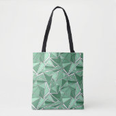 Tote Bag Formes géométriques motif vert abstrait  (Devant)