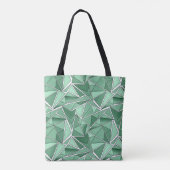 Tote Bag Formes géométriques motif vert abstrait  (Dos)