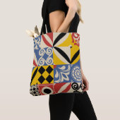 Tote Bag Formes géométriques rétro : azulejos. (De près)