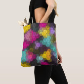 Tote Bag formes hexagones géométriques modernes Abstraites (De près)