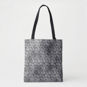 Tote Bag Formes rectangulaires de couleur grise et taches s