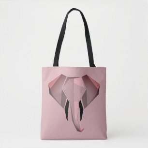 Tote Bag Formes simples Géométrie Tête d'éléphant