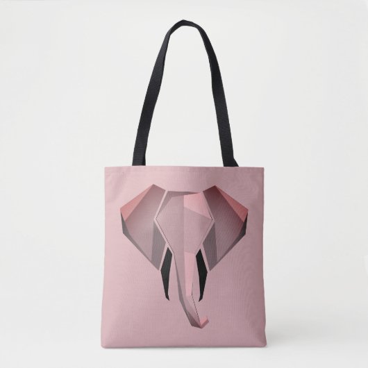 Tote Bag Formes simples Géométrie Tête d'éléphant (Devant)