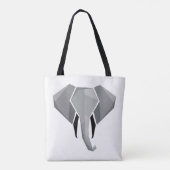 Tote Bag Formes simples Géométrie Tête d'éléphant (Dos)