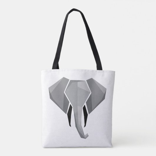 Tote Bag Formes simples Géométrie Tête d'éléphant (Dos)