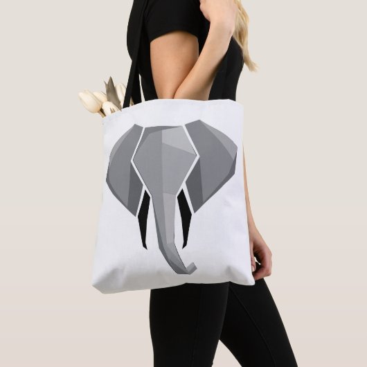 Tote Bag Formes simples Géométrie Tête d'éléphant (De près)
