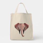 Tote Bag Formes simples Géométrie Tête d'éléphant (Dos)