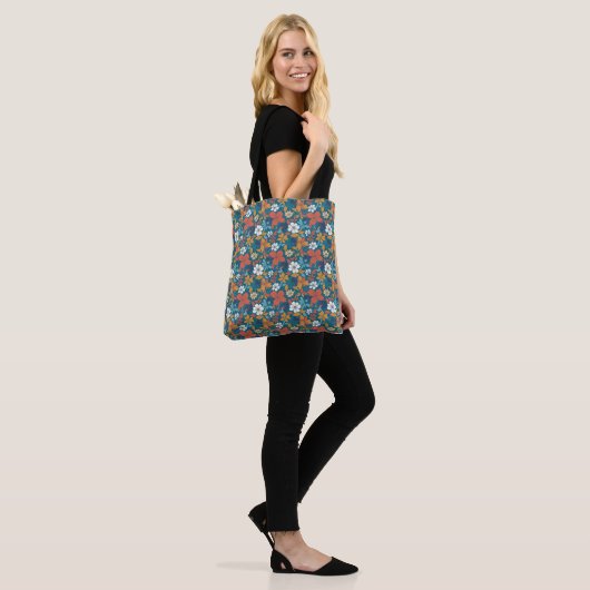 Tote Bag Forte configuration florale estivale (Sur le modèle)
