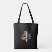 Tote Bag Forte femme Word Cloud (Dos)