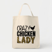 Tote Bag Fou Chicken Lady Fun Farmers Market (Devant)