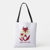 Tote Bag Fou comme un renard, Red Fox Burlap (Dos)