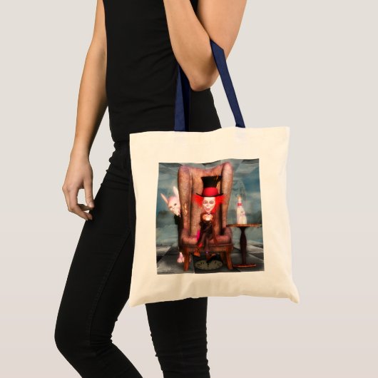Tote Bag Fou en tant que concepteur Alice de chapelier dans (Devant (produit))
