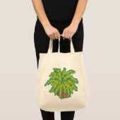 Tote Bag Fougère Pixelart, Pixel Art (Devant (produit))