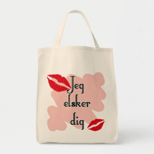 Tote Bag Fouille d'elsker de Jeg - le danois - je t'aime